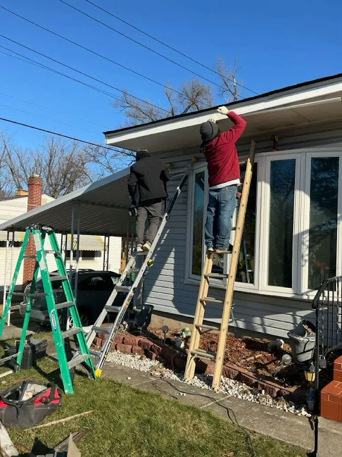 Restoration crew performing exterior repair in Jefferson